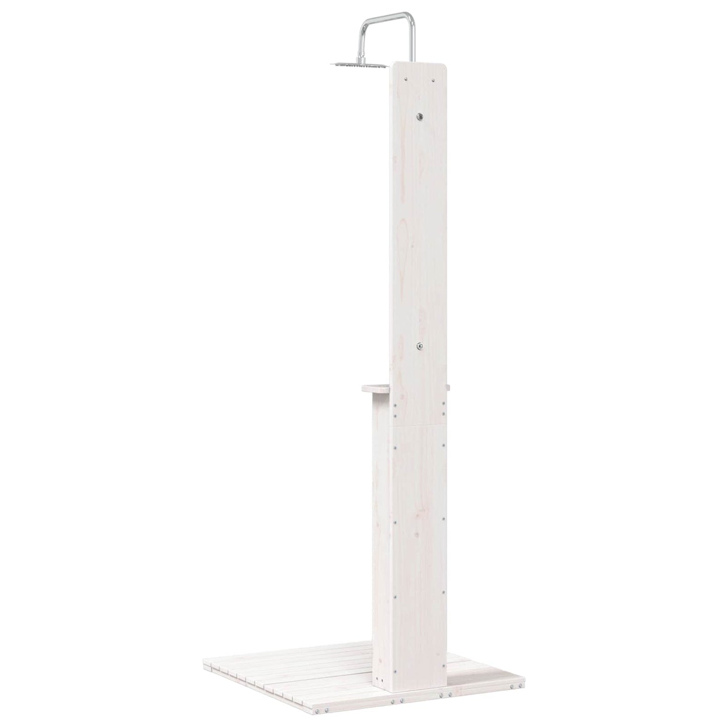 Outdoor Shower White 75 x 76 x 217 cm Solid Pine Wood