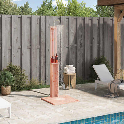 Outdoor Shower 206 cm Solid Douglas Wood and Stainless Steel