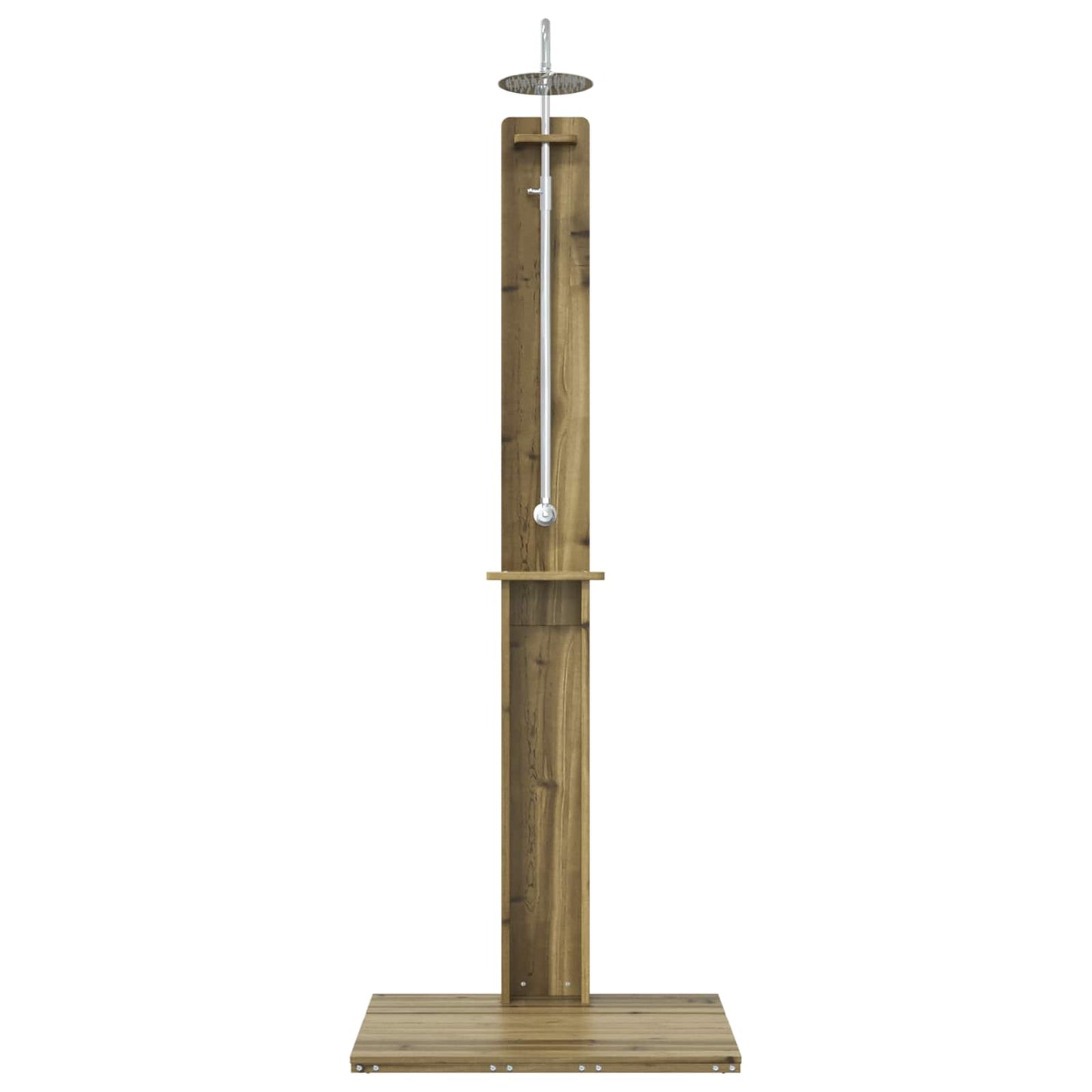 Outdoor Shower 206 cm Impregnated Pine Wood and Stainless Steel