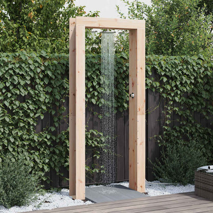 Outdoor Shower 226 cm Solid Pine Wood and Stainless Steel