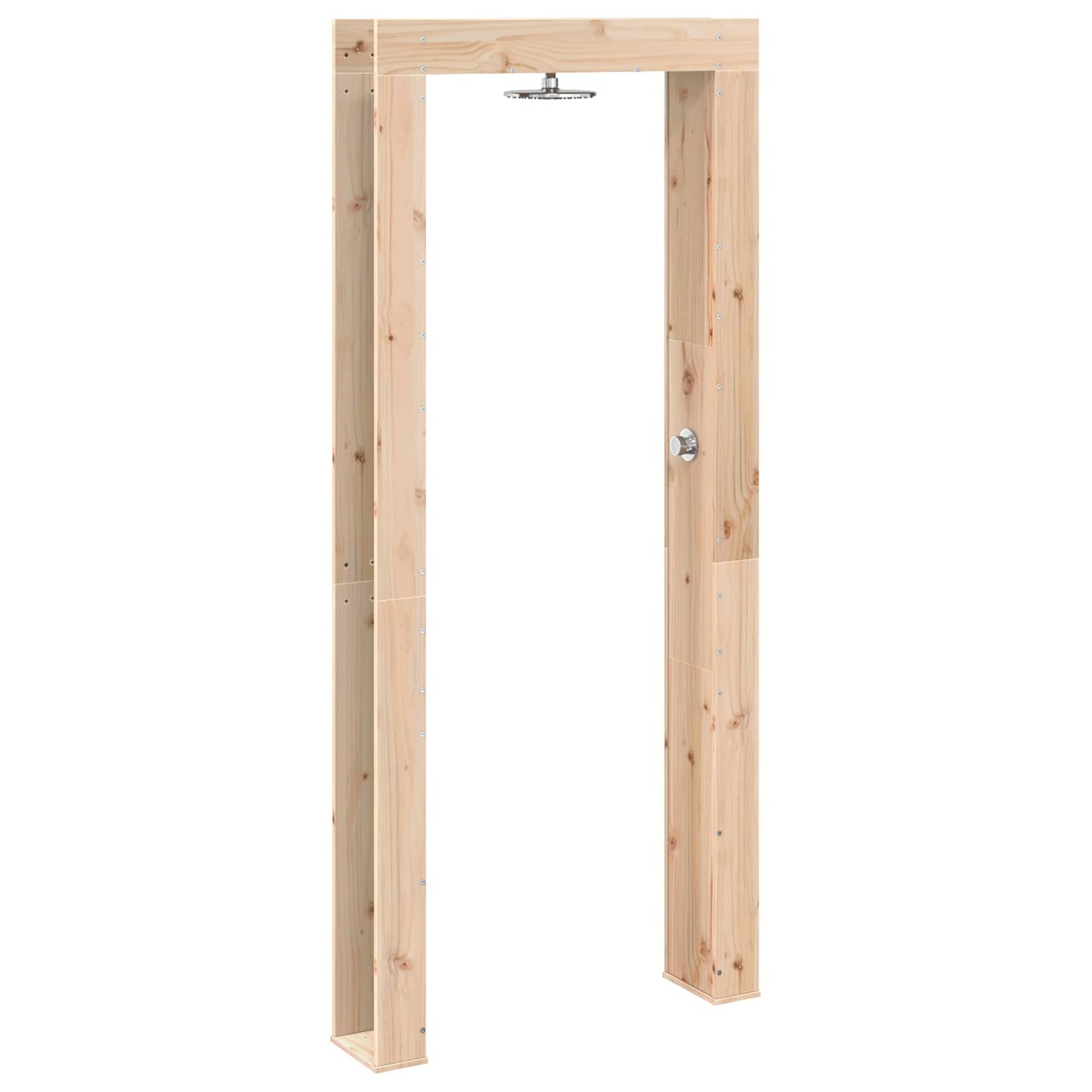 Outdoor Shower 226 cm Solid Pine Wood and Stainless Steel