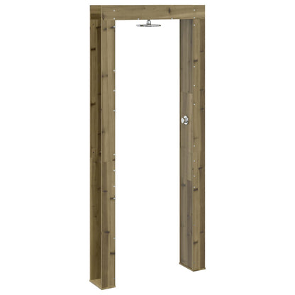 Outdoor Shower 226 cm Impregnated Pine Wood and Stainless Steel