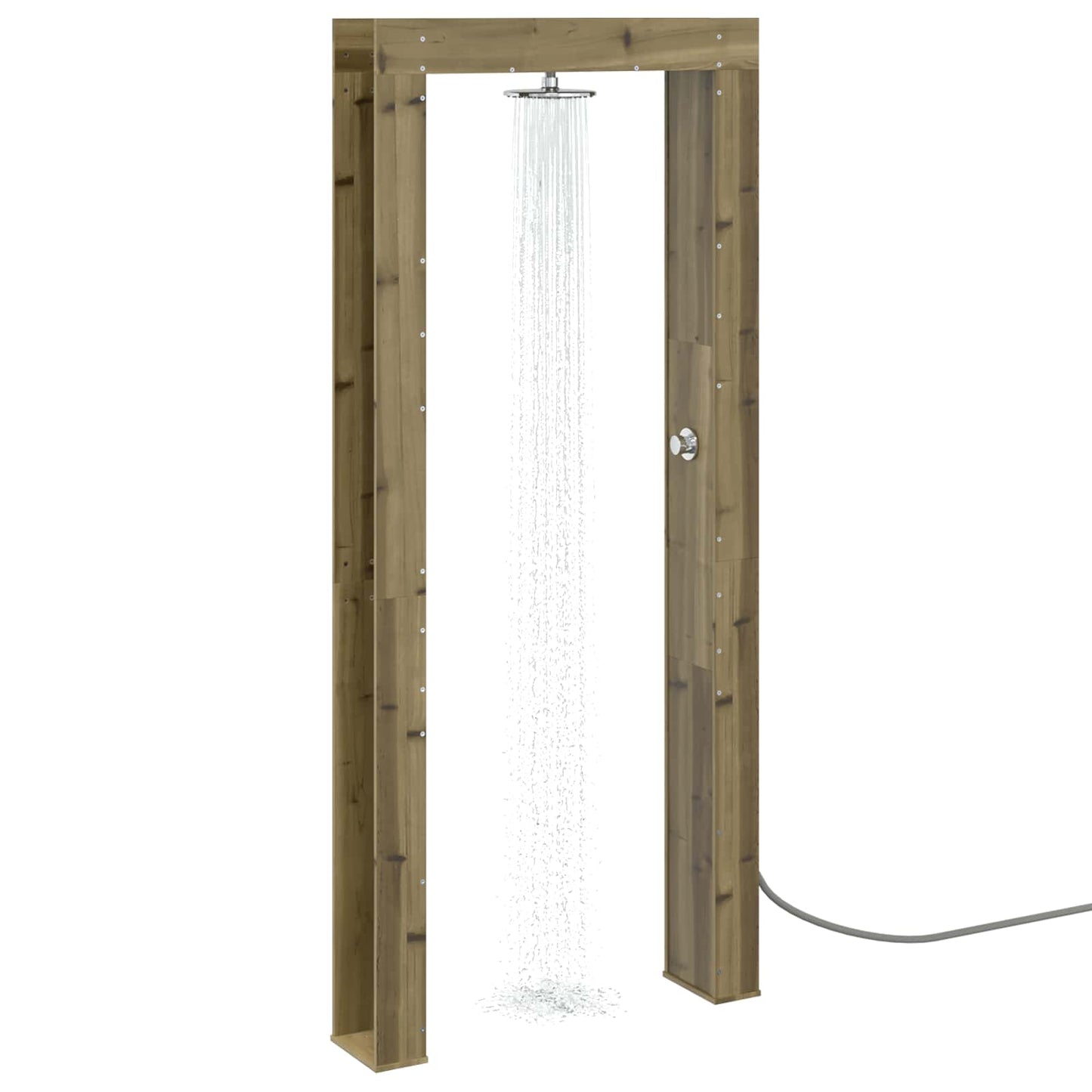 Outdoor Shower 226 cm Impregnated Pine Wood and Stainless Steel