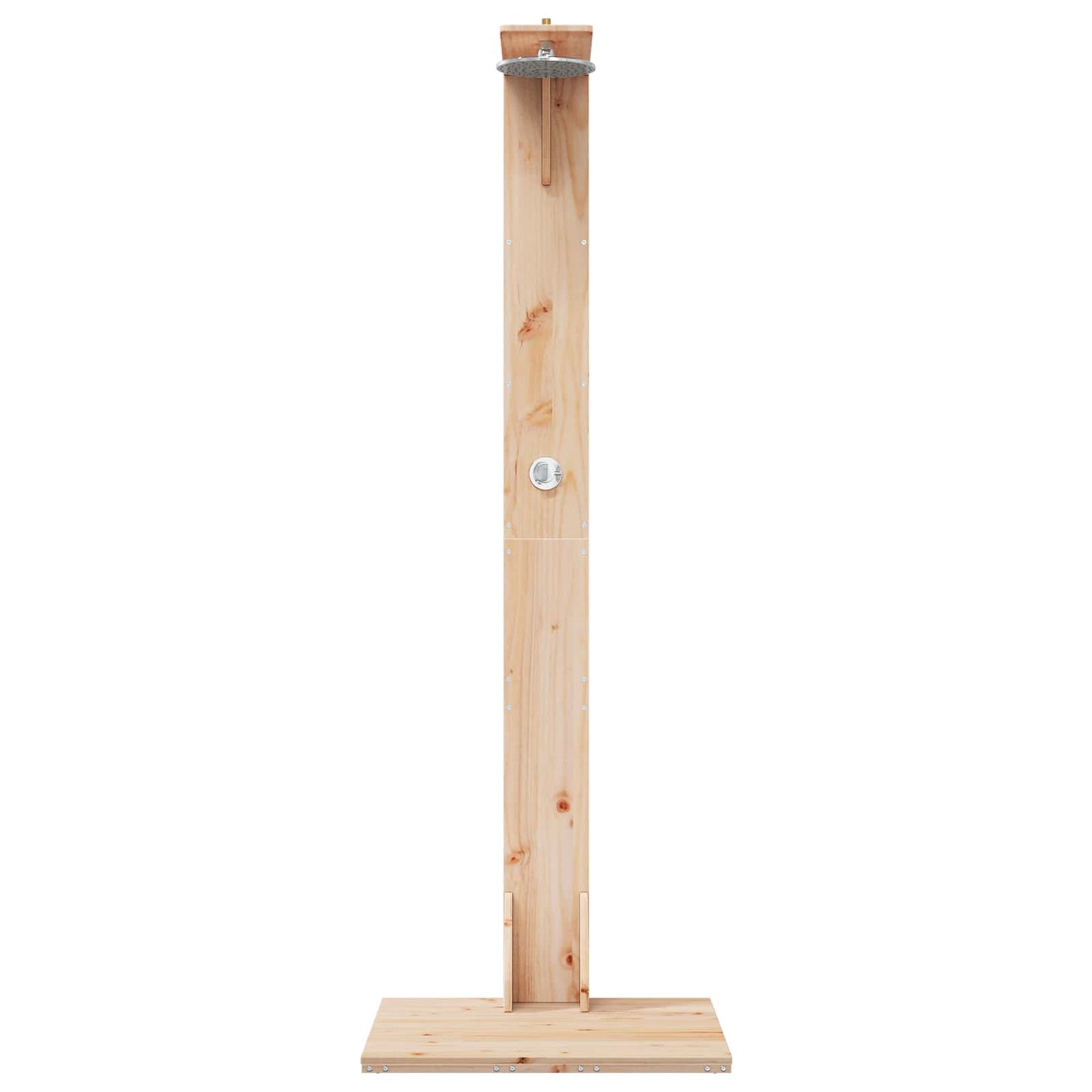 Outdoor Shower 214.5 cm Solid Pine Wood and Stainless Steel