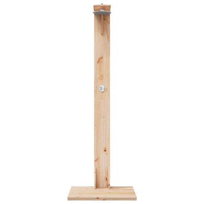 Outdoor Shower 214.5 cm Solid Pine Wood and Stainless Steel