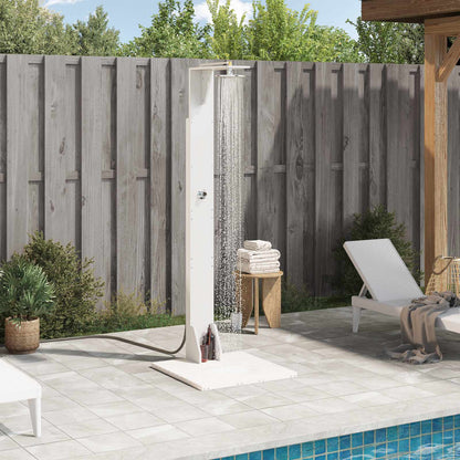 Outdoor Shower 214.5 cm Solid Pine Wood and Stainless Steel