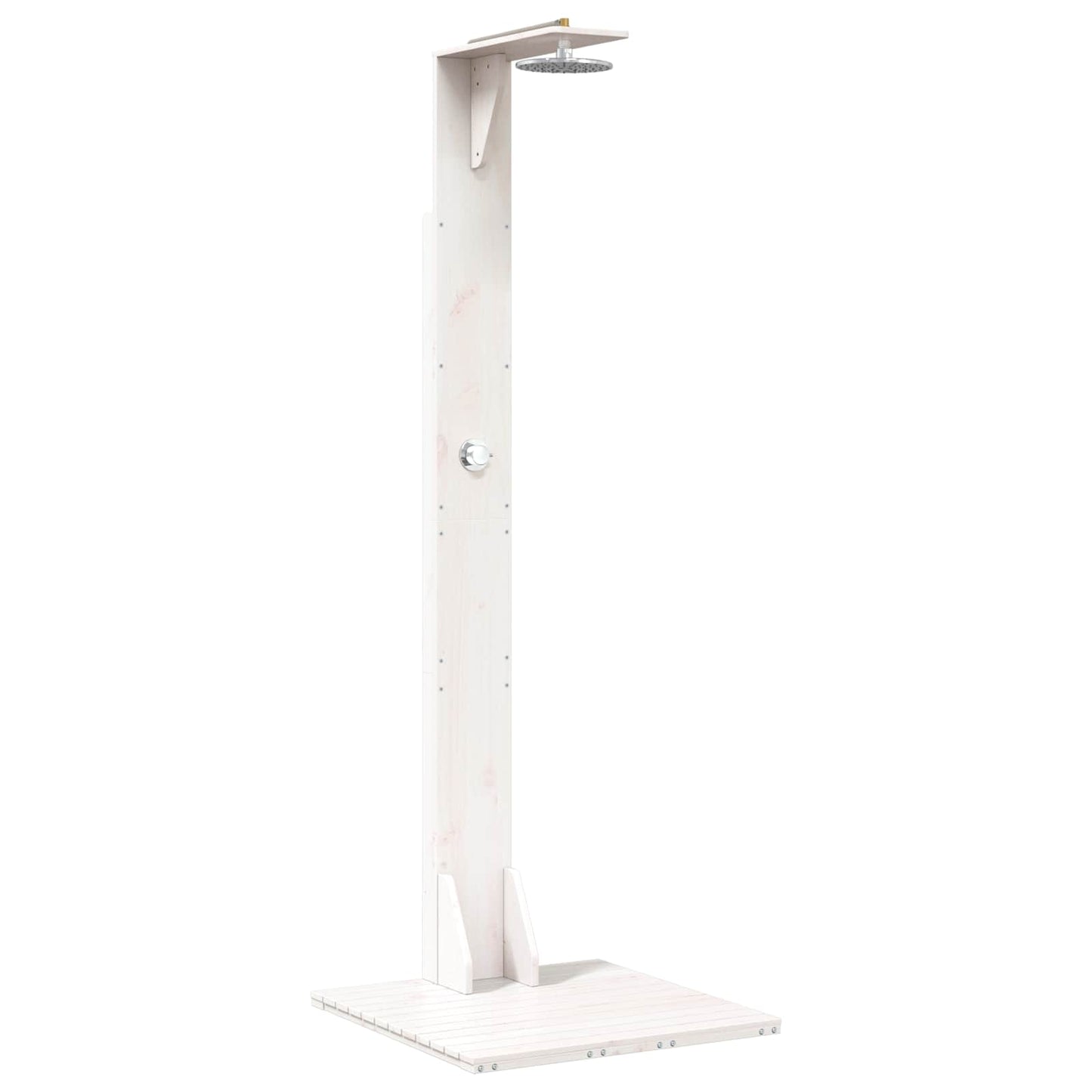 Outdoor Shower 214.5 cm Solid Pine Wood and Stainless Steel