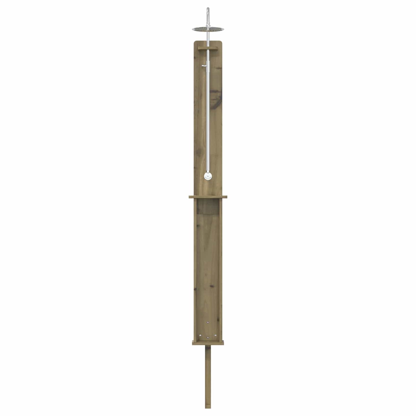 Outdoor Shower 246 cm Impregnated Pine Wood and Stainless Steel