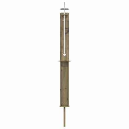 Outdoor Shower 246 cm Impregnated Pine Wood and Stainless Steel