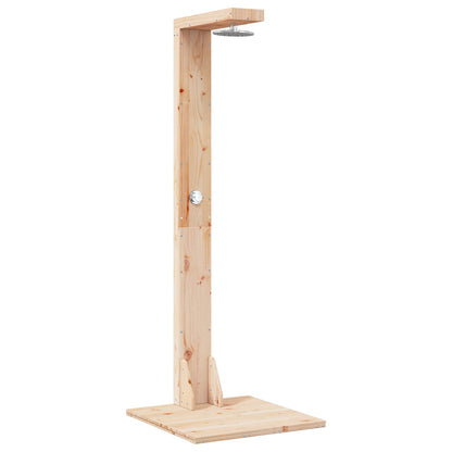 Outdoor Shower 210 cm Solid Pine Wood and Stainless Steel