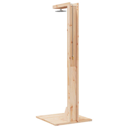 Outdoor Shower 210 cm Solid Pine Wood and Stainless Steel
