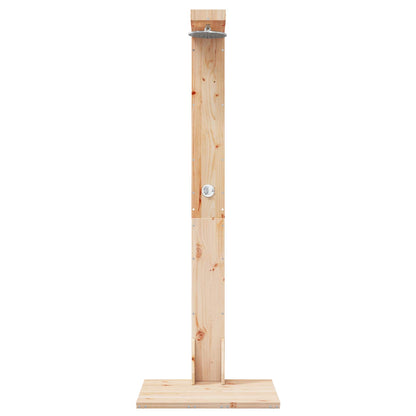 Outdoor Shower 210 cm Solid Pine Wood and Stainless Steel