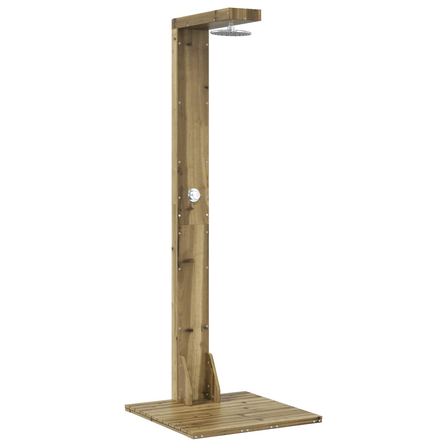 Outdoor Shower 210 cm Impregnated Pine Wood and Stainless Steel