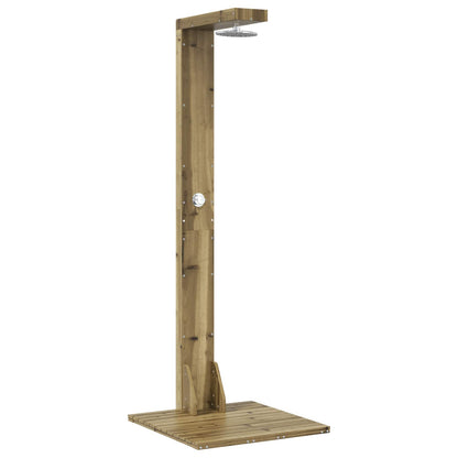 Outdoor Shower 210 cm Impregnated Pine Wood and Stainless Steel