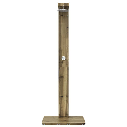 Outdoor Shower 210 cm Impregnated Pine Wood and Stainless Steel