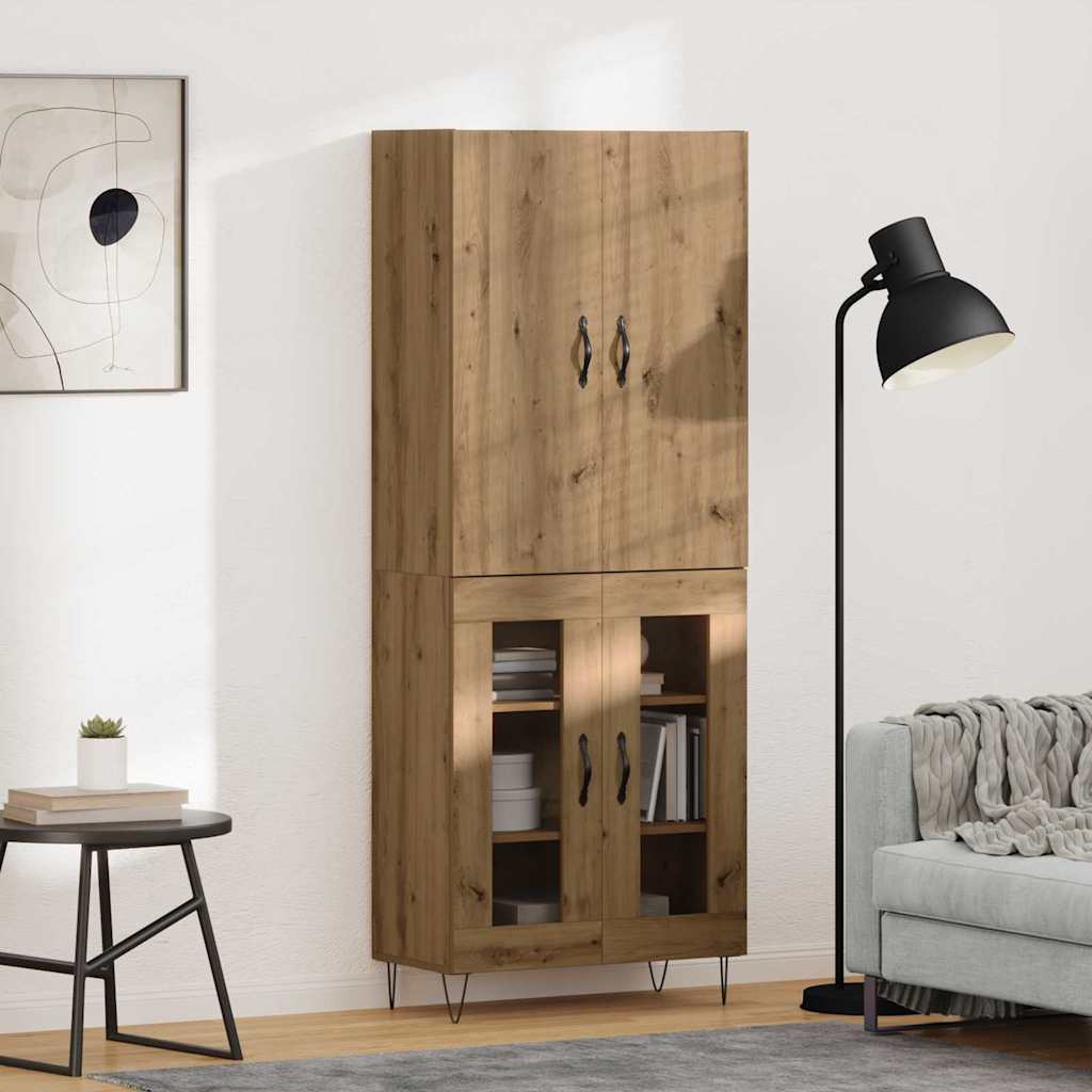 Highboard 2 pcs Artisan Oak 69.5 x 34 x 180 cm Engineered Wood