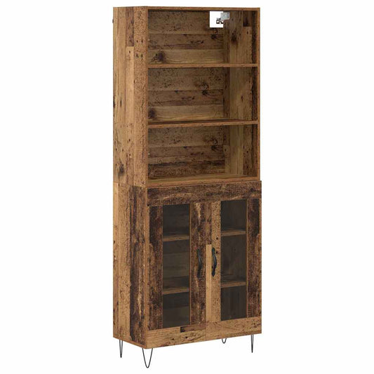Highboard 2 pcs Old Wood 69.5 x 34 x 180 cm