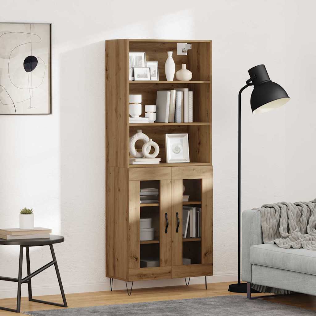 Highboard 2 pcs Artisan Oak 69.5 x 34 x 180 cm Engineered Wood