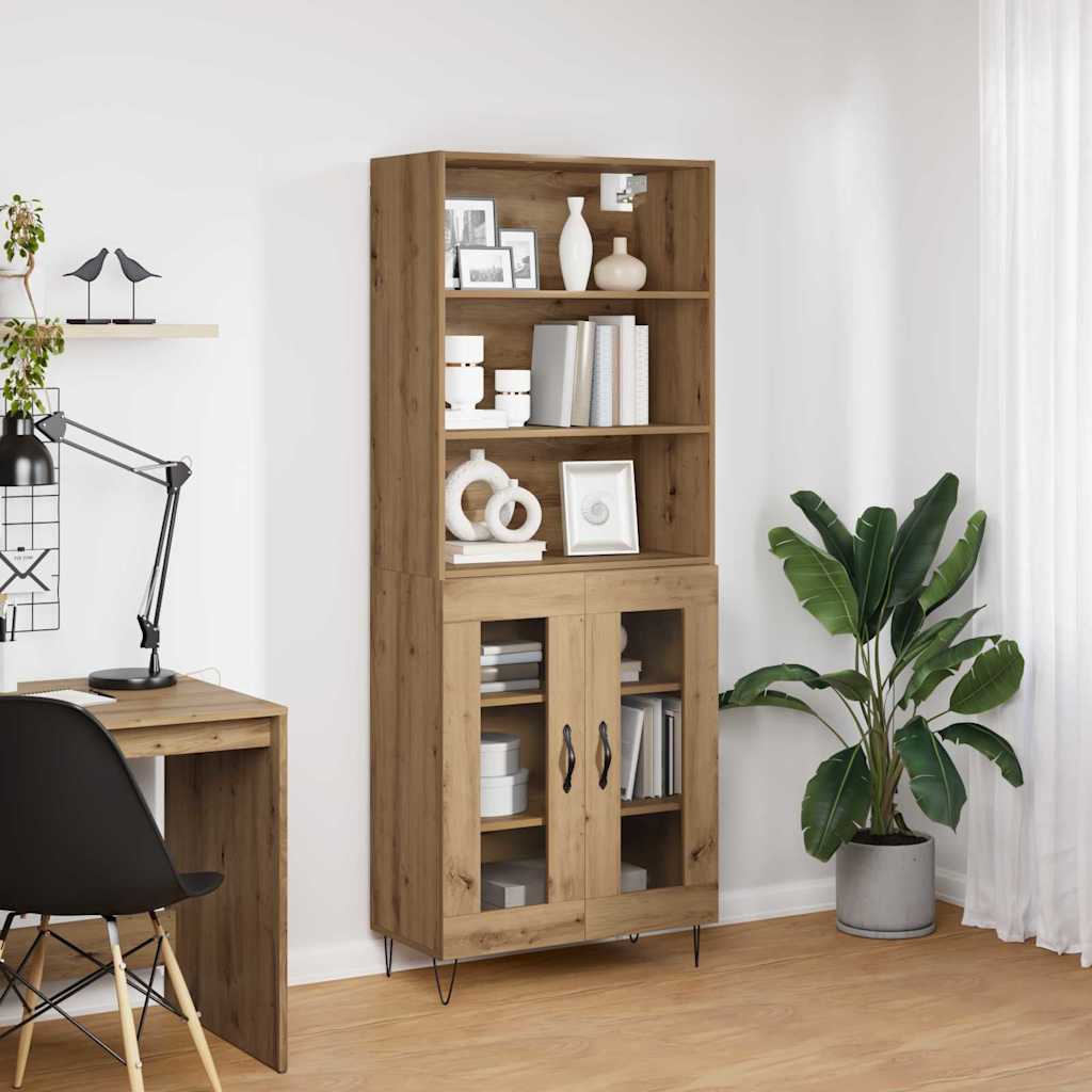 Highboard 2 pcs Artisan Oak 69.5 x 34 x 180 cm Engineered Wood