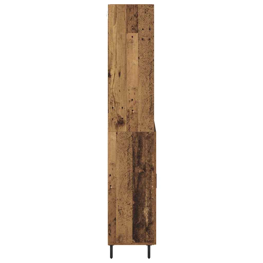 Highboard Old Wood 69.5 x 34 x 180 cm Engineered Wood and Glass