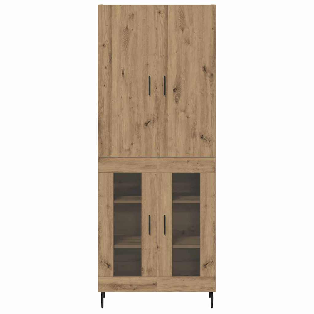 Highboard 2 pcs Old Wood 69.5 x 34 x 180 cm Engineered Wood