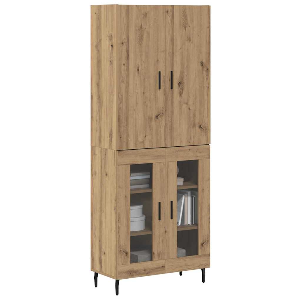 Highboard 2 pcs Old Wood 69.5 x 34 x 180 cm Engineered Wood