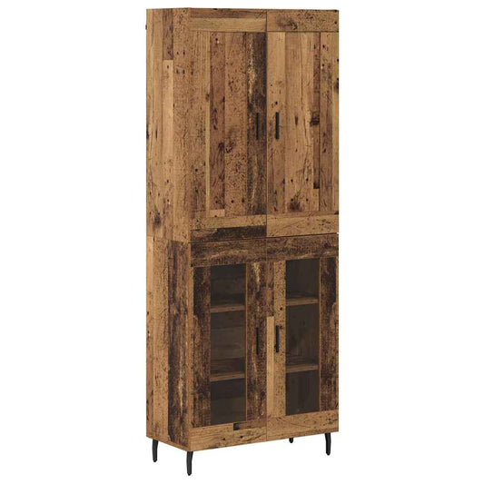 Highboard 2 pcs Old Wood 69.5 x 34 x 180 cm Engineered Wood