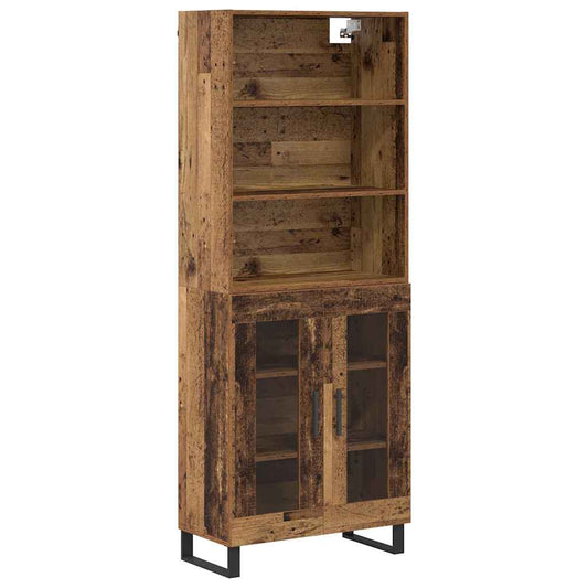 Highboard 2 pcs Old Wood 69.5 x 34 x 180 cm