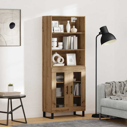 Highboard 2 pcs Artisan Oak 69.5 x 34 x 180 cm Engineered Wood