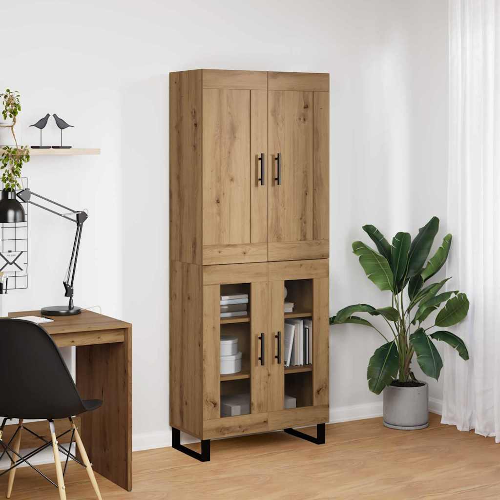Highboard 2 pcs Artisan Oak 69.5 x 34 x 180 cm Engineered Wood