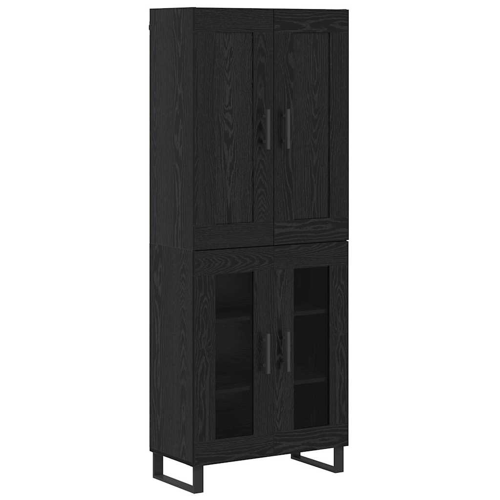 Highboard Black Oak 69.5 x 34 x 180 cm Engineered Wood