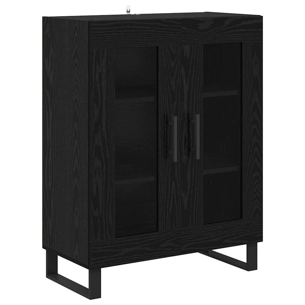 Highboard Black Oak 69.5 x 34 x 180 cm Engineered Wood