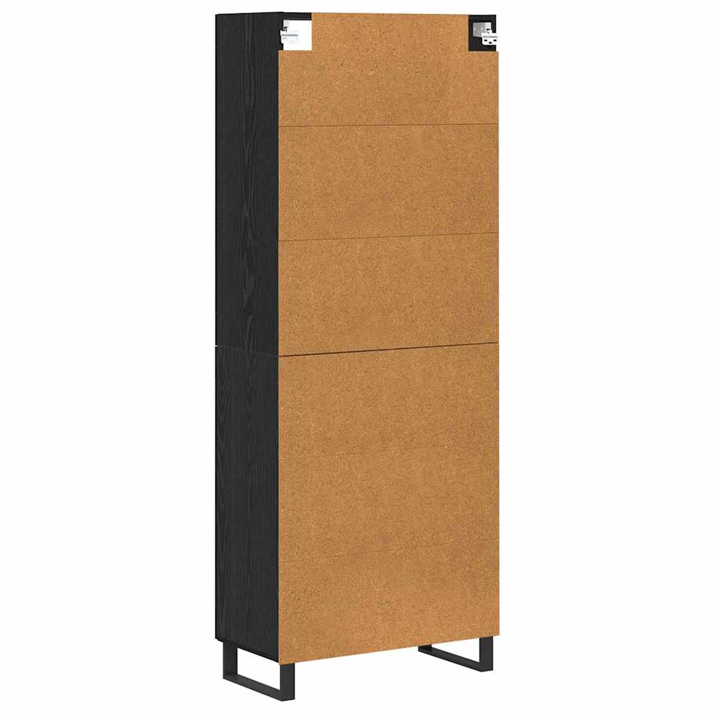 Highboard Black Oak 69.5 x 34 x 180 cm Engineered Wood