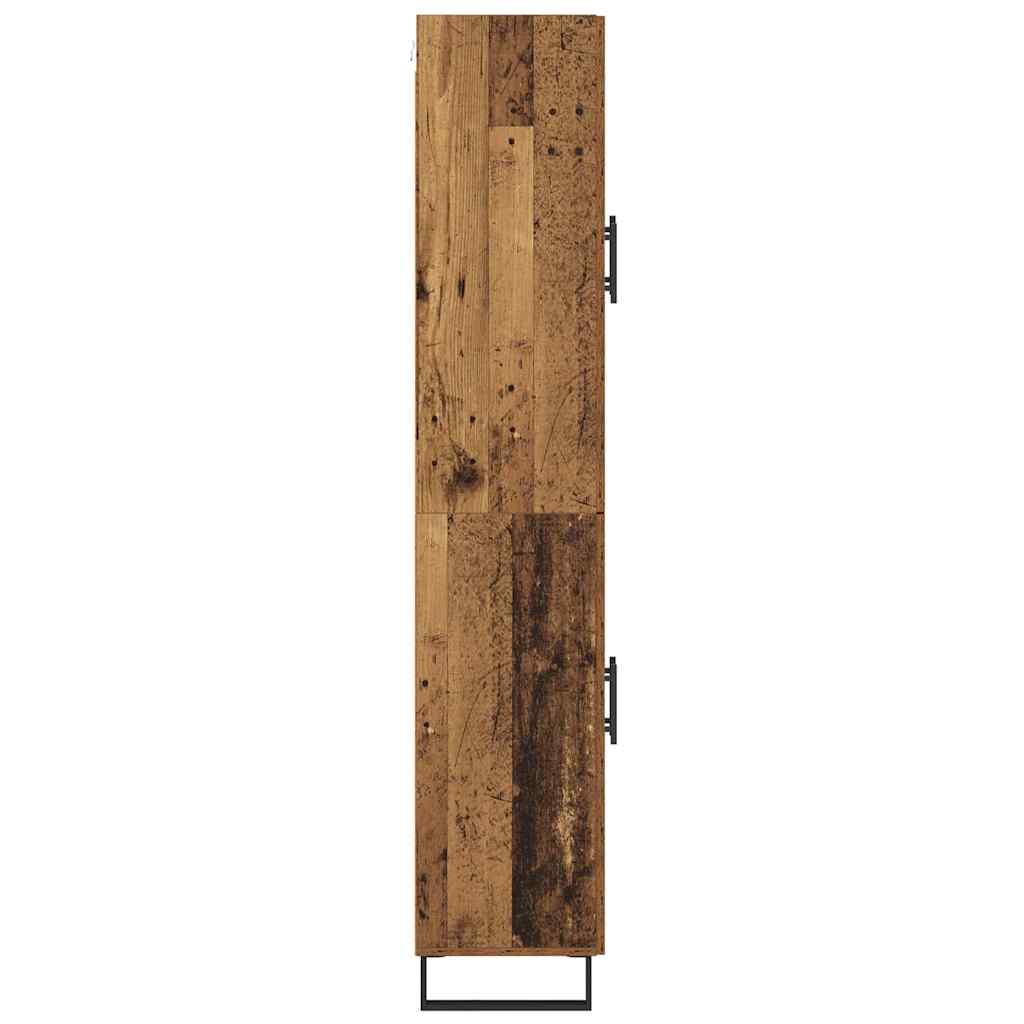 Highboard 2 pcs Old Wood Engineered Wood and Glass