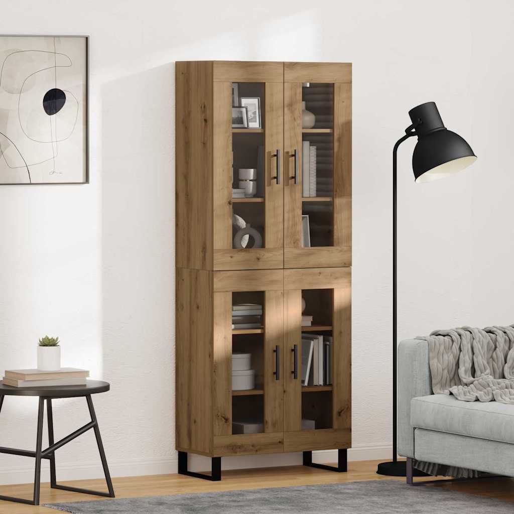 Highboard 2 pcs Artisan Oak 69.5 x 34 x 180 cm Engineered Wood