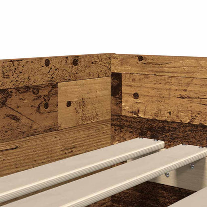 Bed Frame with Drawer Old Wood 100 x 200 cm Solid Pine Wood