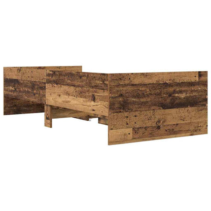Bed Frame with Drawer Old Wood 100 x 200 cm Solid Pine Wood