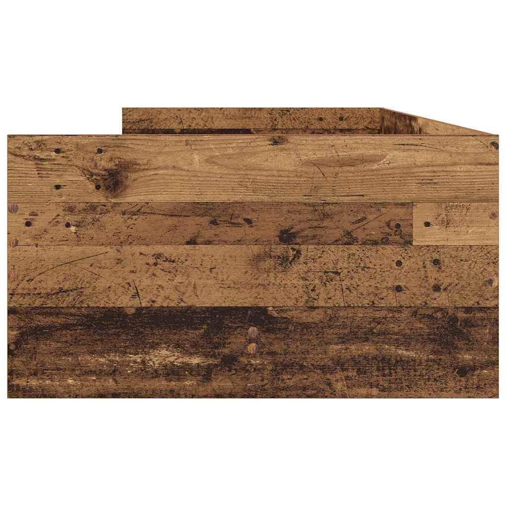 Bed Frame with Drawer Old Wood 90 x 200 cm Solid Pine Wood