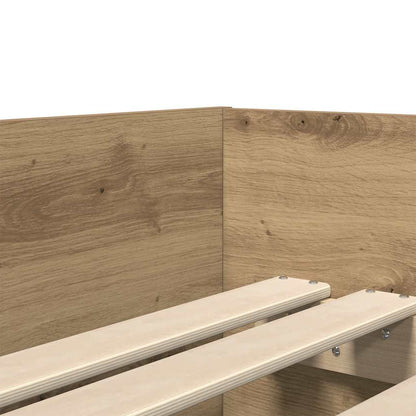 Bed Frame with Drawer Artisan Oak 90 x 200 cm Solid Pine Wood