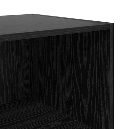 Wardrobe with Shelf Black Oak 50 x 30 x 200 cm Engineered Wood