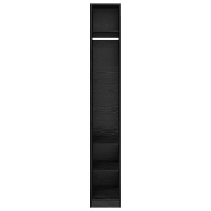 Wardrobe with Shelf Black Oak 50 x 30 x 200 cm Engineered Wood