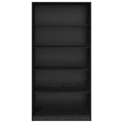 Wardrobe with Shelf Black Oak 100 x 50x 200 cm Engineered Wood