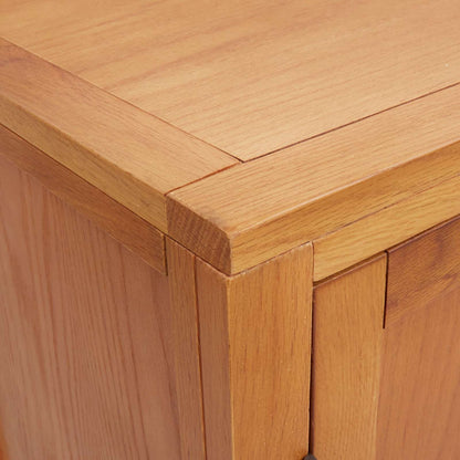 Cabinet with Storage Brown 80 x 35 x 95 cm Solid Oak Wood