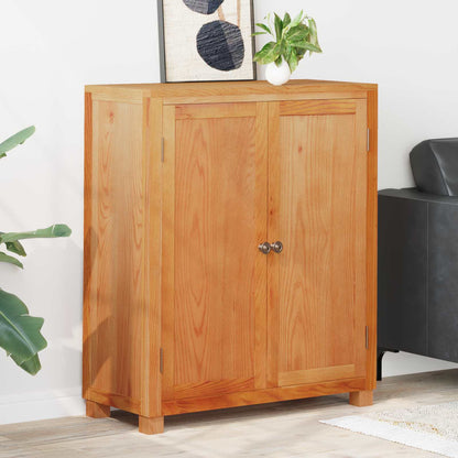 Cabinet with Storage Brown 80 x 35 x 95 cm Solid Oak Wood