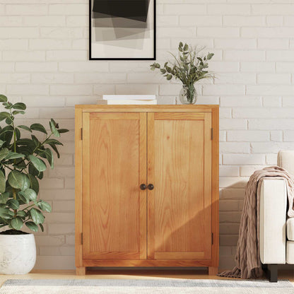 Cabinet with Storage Brown 80 x 35 x 95 cm Solid Oak Wood