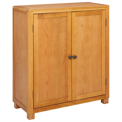 Cabinet with Storage Brown 80 x 35 x 95 cm Solid Oak Wood