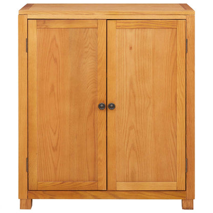Cabinet with Storage Brown 80 x 35 x 95 cm Solid Oak Wood