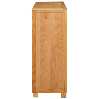 Cabinet with Storage Brown 80 x 35 x 95 cm Solid Oak Wood