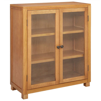 Cabinet with Shelf Brown 80 x 35 x 95 cm Solid Oak Wood