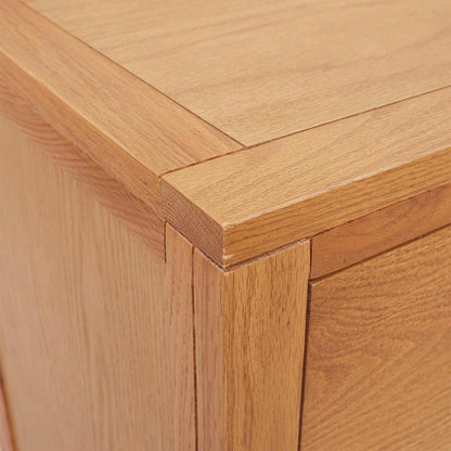 Cabinet with Drawer Brown 80 x 35 x 95 cm Solid Oak Wood